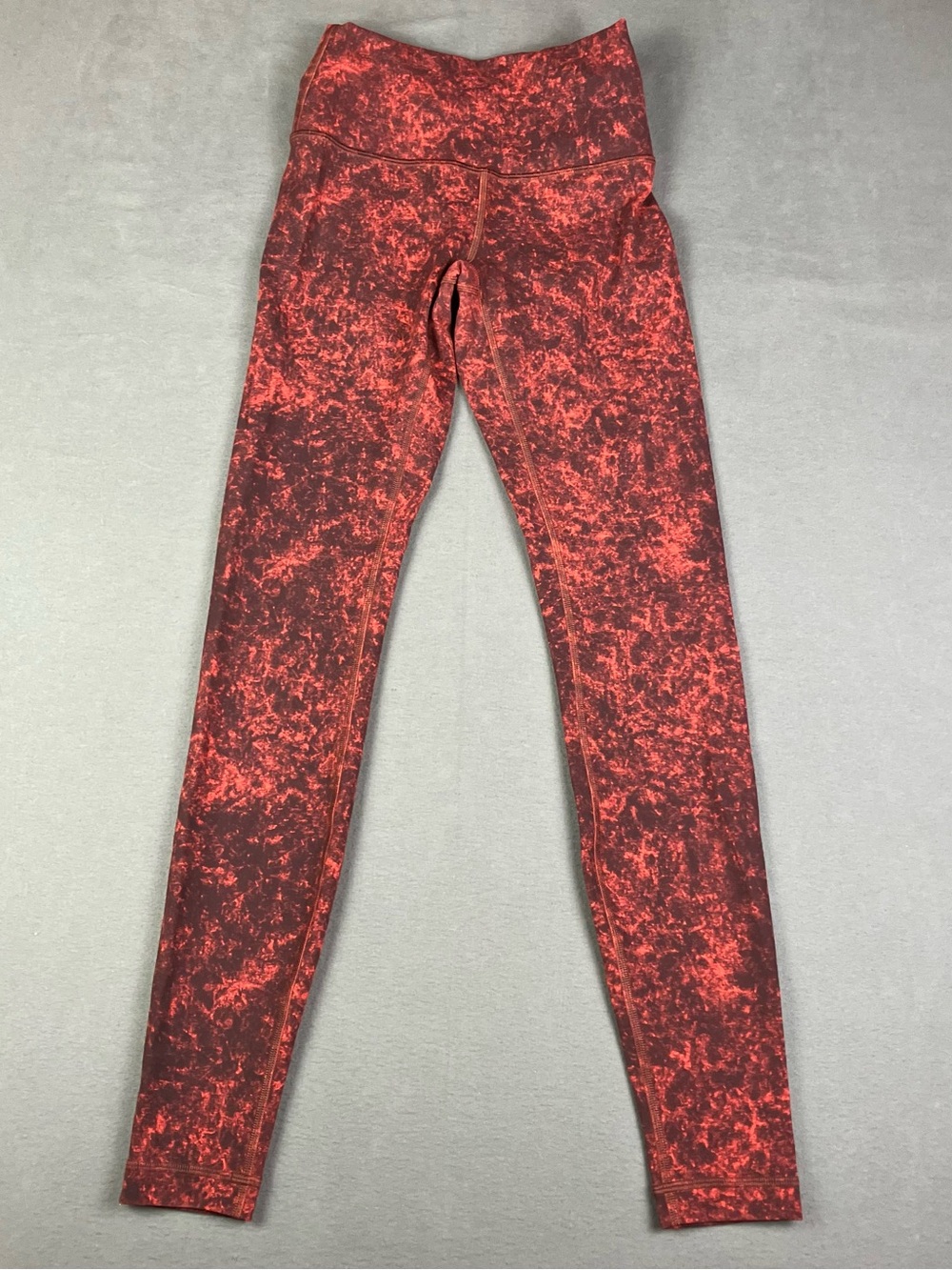 Lululemon Women’s Size 4 Wunder Train High Rise Leggings 28” Red Marble